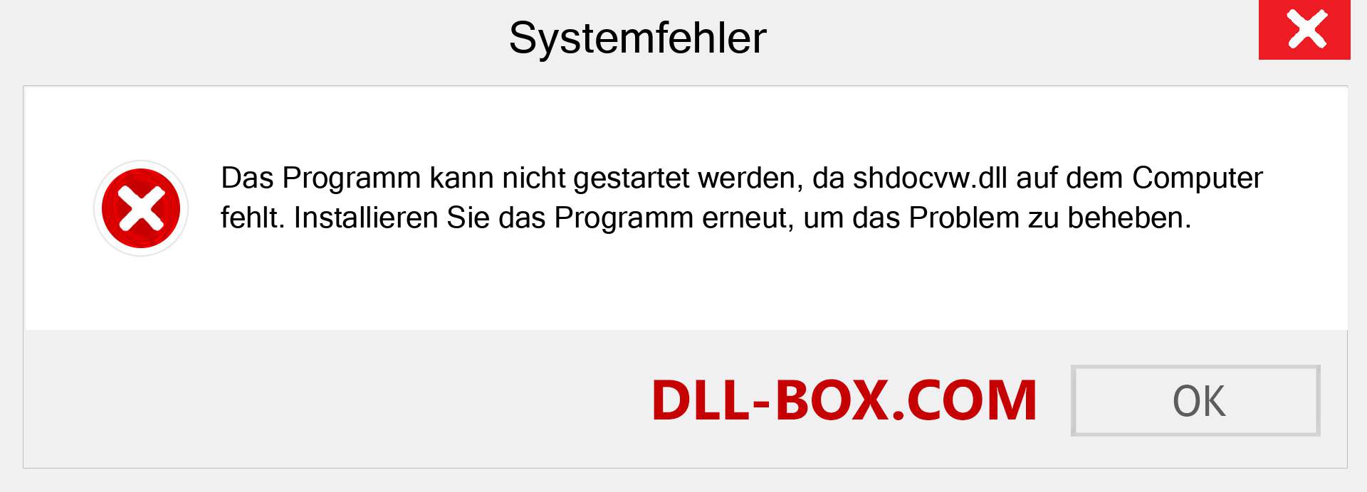 shdocvw.dll-Datei fehlt?. Download für Windows 7, 8, 10 - Fix shdocvw dll Missing Error unter Windows, Fotos, Bildern