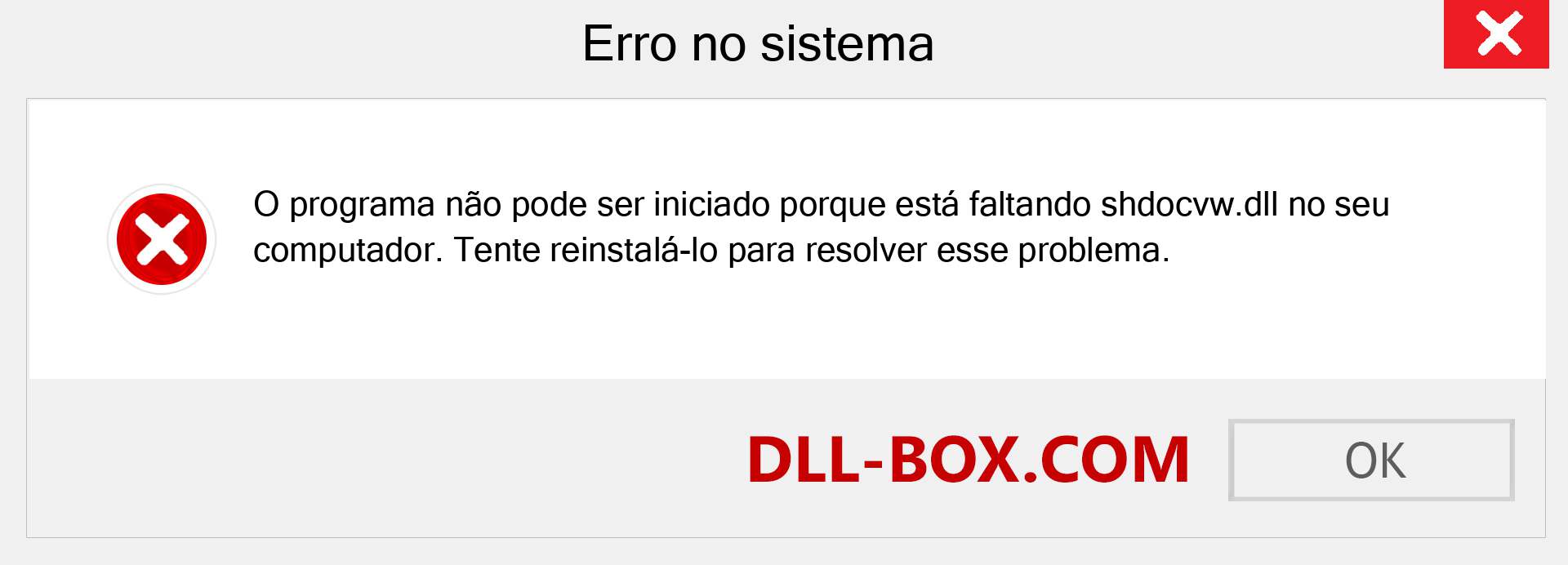 Arquivo shdocvw.dll ausente ?. Download para Windows 7, 8, 10 - Correção de erro ausente shdocvw dll no Windows, fotos, imagens